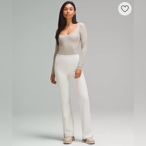 Lululemon Wundermost Ultra-Soft Nulu Square-Neck Long-Sleeve Bodysuit - Picture 1 of 10